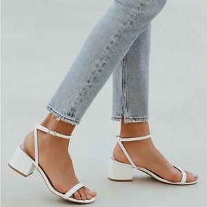 Julie White Ankle Strap Heels